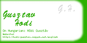 gusztav hodi business card
