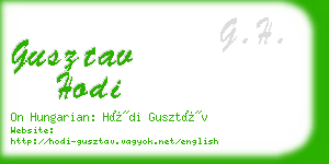 gusztav hodi business card